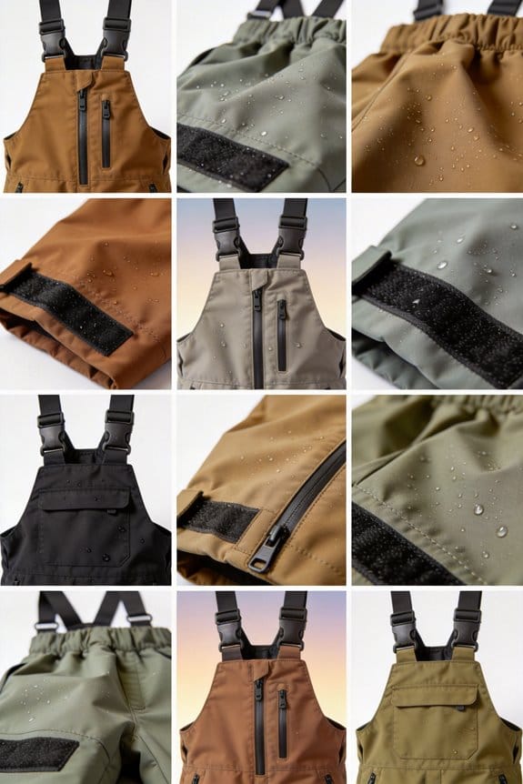 cozy snowboard bibs selection