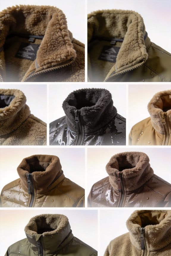 fleece lined jackets selection