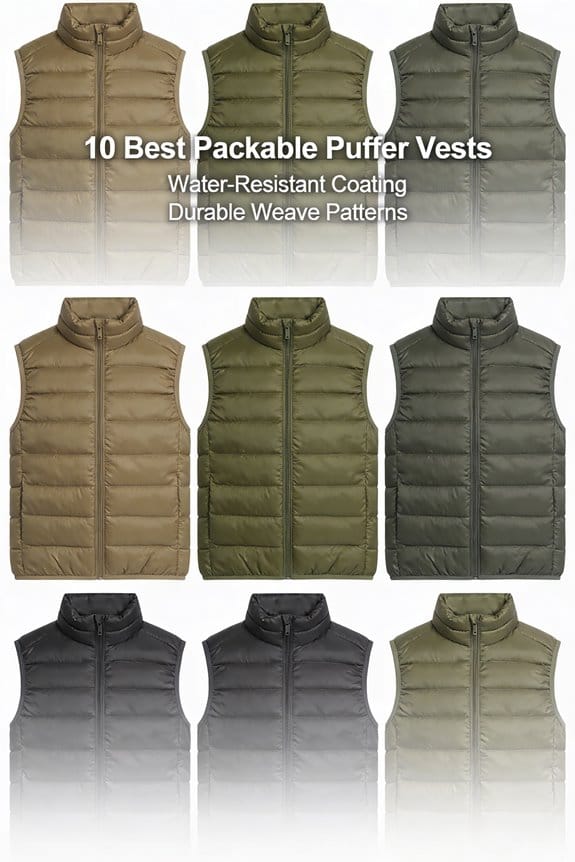 packable cozy puffer vests