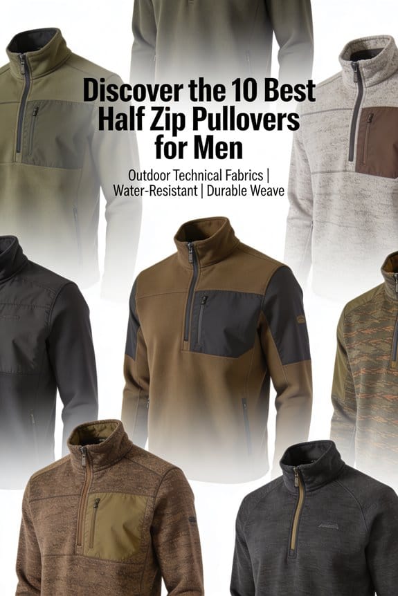 stylish half zip pullovers
