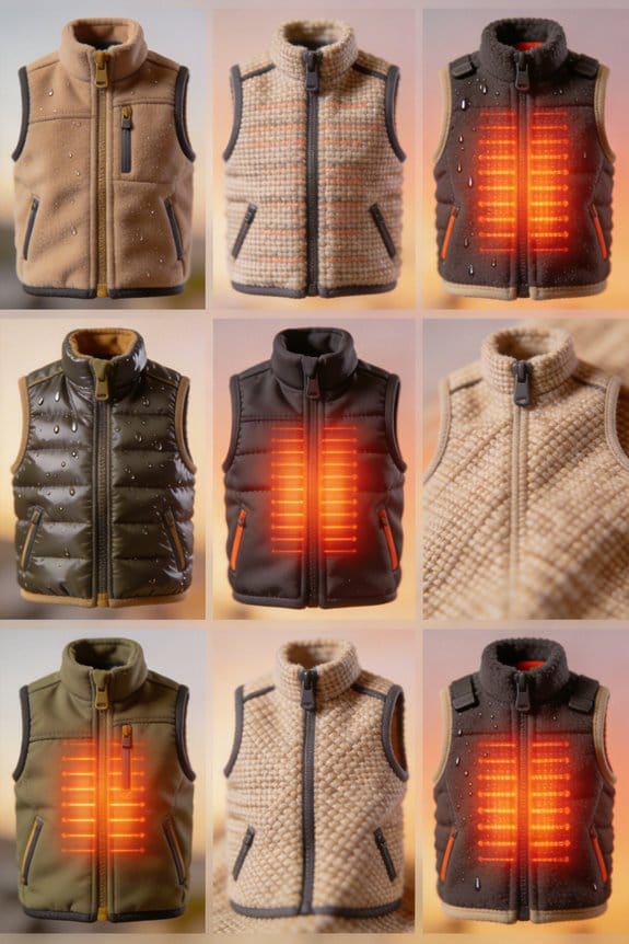 stylish rechargeable heated vests