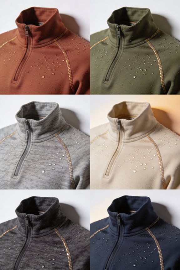 stylish warm quarter zips