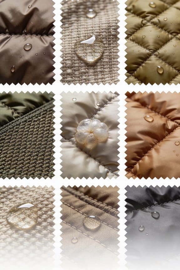 water resistant down jackets